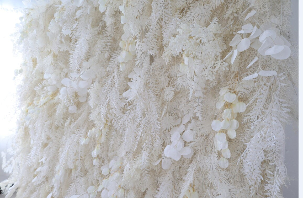 Rude Color Misty Smog Pampas Wall For Wedding Arrangement Event Salon Party Photography Backdrop Fabric Rolling Up Curtain Fabric Cloth