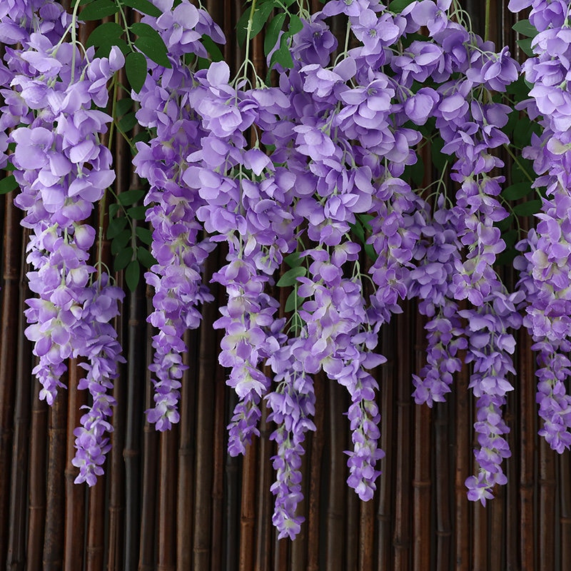 Artifical Simulate the giant wisteria flower of Abreu Vine Garland Hanging Flowers For Outdoor Wedding Ceremony Arch Floral Decoration