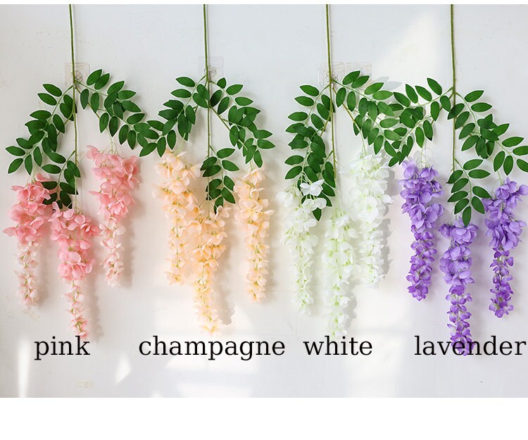 Artifical Simulate the giant wisteria flower of Abreu Vine Garland Hanging Flowers For Outdoor Wedding Ceremony Arch Floral Decoration