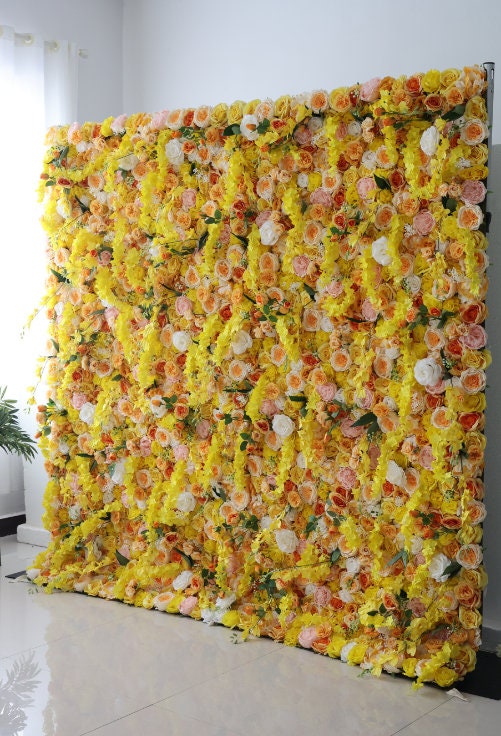 New Design 3D Flower Wall For Wedding Arrangement Event Salon Party Photography Backdrop Fabric Rolling Up Curtain Fabric Cloth