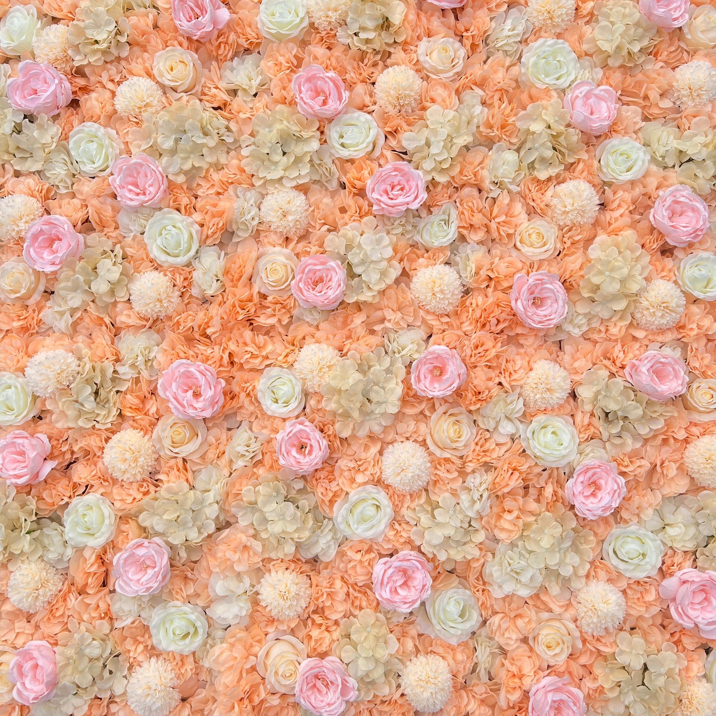 Candy Orange Wedding Floral Wall Artifical Simulation Silk Flower Wall Baby Shower Special Event Backdrop Floral Panel 40*60cm