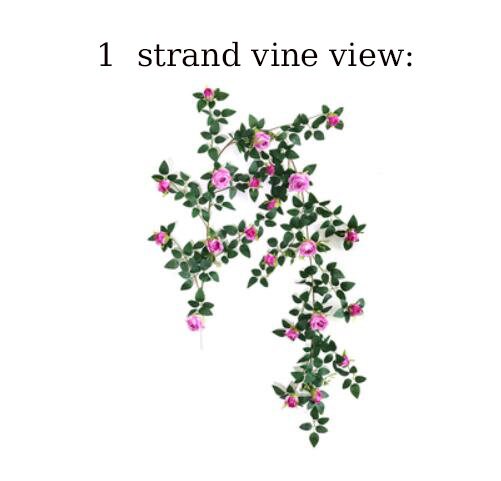 Neue Ankunft 1,75 m/69" künstliche Simulation Rose Rattan für Hausgarten Dekor Blumen im Freien Hochzeit besondere Veranstaltung Arrangement Bogen Dekor