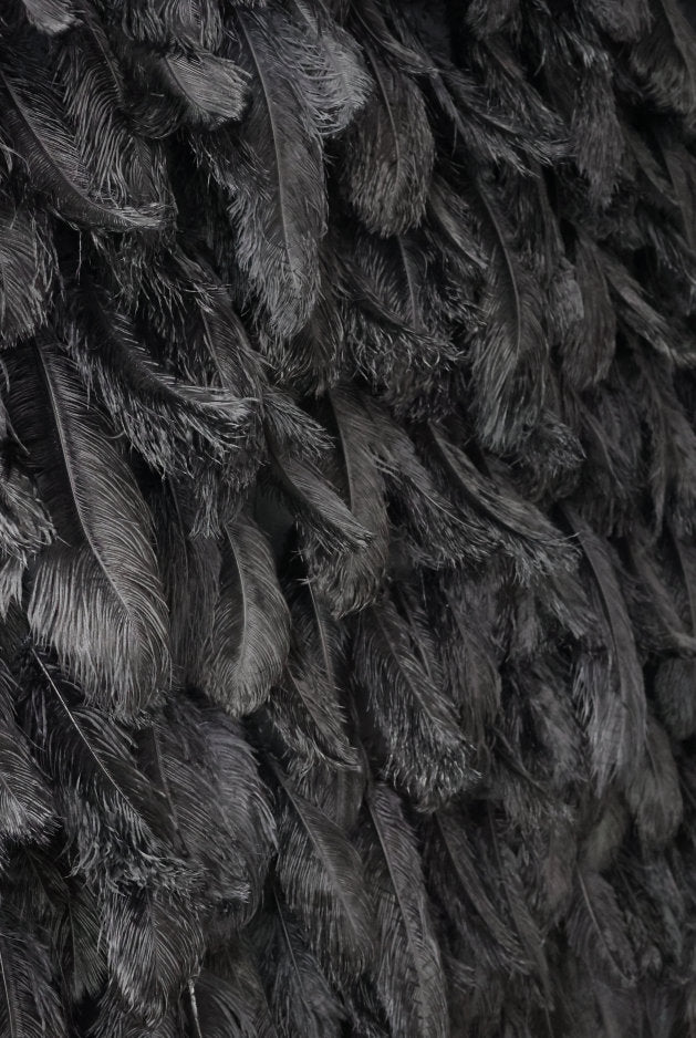 New Arrival Black Feather Wall For Wedding Arrangement Anniversary Salon Party Photography Backdrop Fabric Rolling Up Curtain Cloth