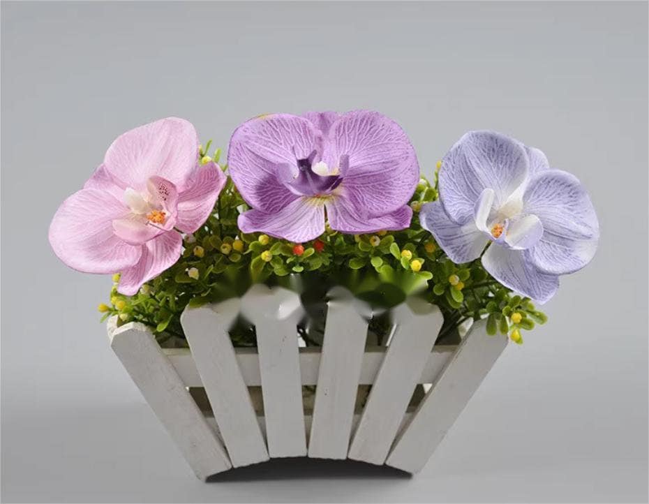 30 Heads Artificial Simulation Butterfly flower Radiant Orchids Phalaenopsis Orchid Fabric Butterfly Wedding DIY Decor Accessory Flowers