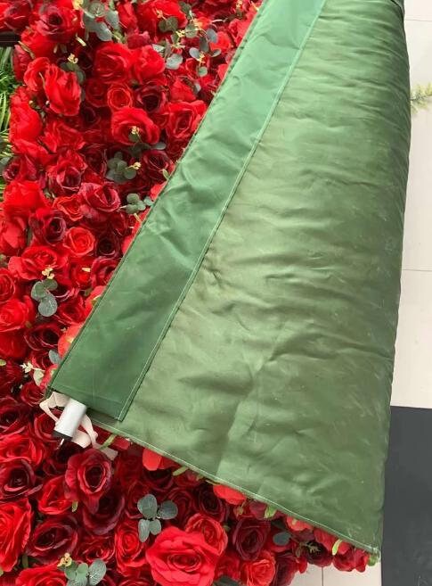 Red Rose Eucalyptus Flower Wall For Wedding Arrangement Event Salon Party Photography Backdrop Fabric Rolling Up Curtain Fabric Cloth