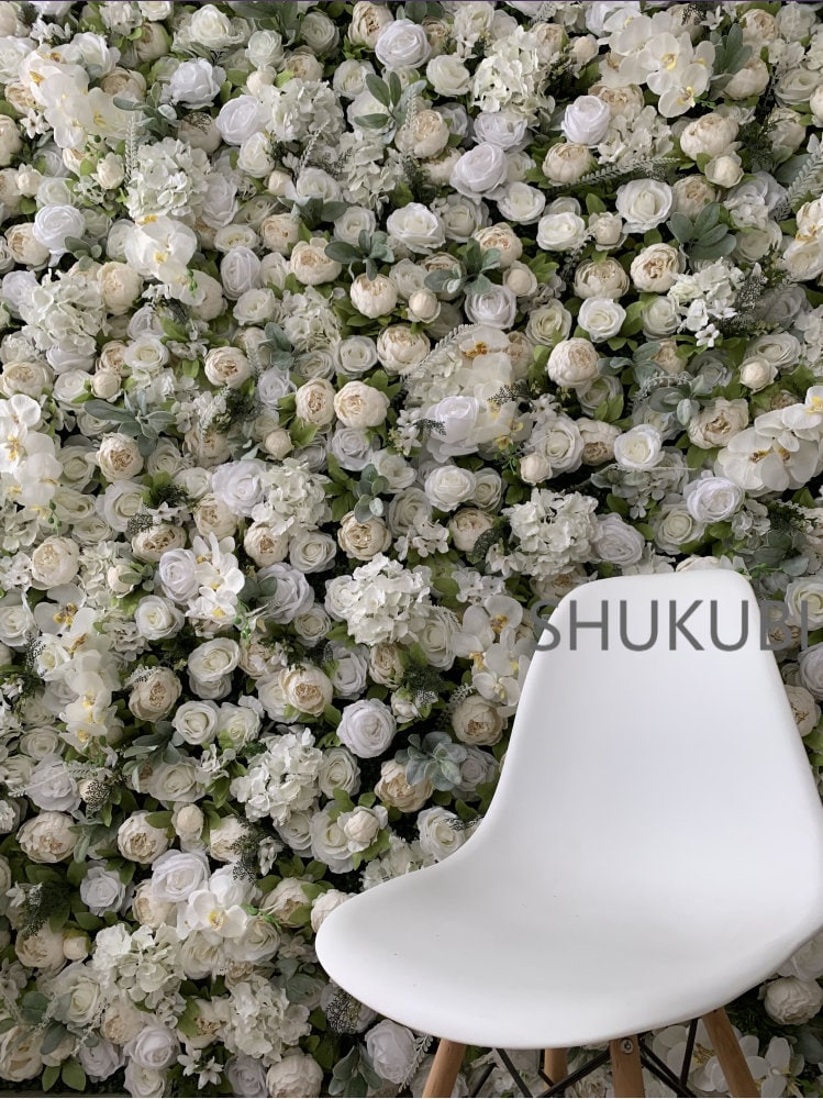 5D Peony Flower Wall For Wedding Arrangement Special Event Salon Photography Backdrop Fabric Rolling Up Curtain Fabric Cloth