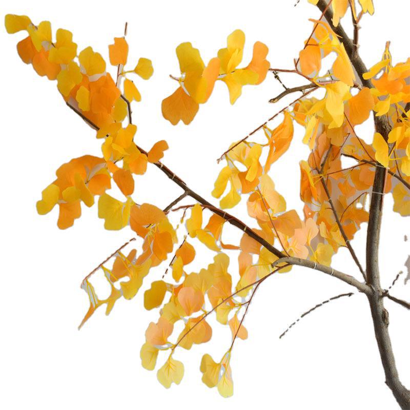 5pcs artificial plant ginkgo biloba fake ginkgo biloba wedding landscape flower