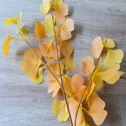 5pcs artificial plant ginkgo biloba fake ginkgo biloba wedding landscape flower