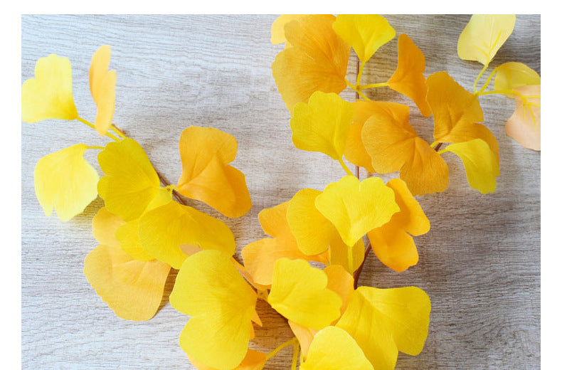 5pcs artificial plant ginkgo biloba fake ginkgo biloba wedding landscape flower