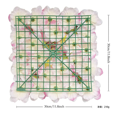 Spring Artificial rose wall flower row background plant wedding arch photography