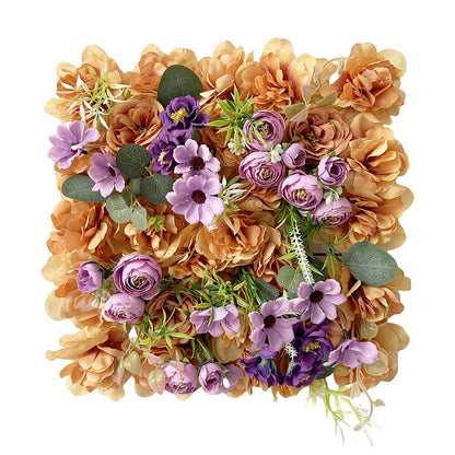 Spring Artificial rose wall flower row background plant wedding arch photography