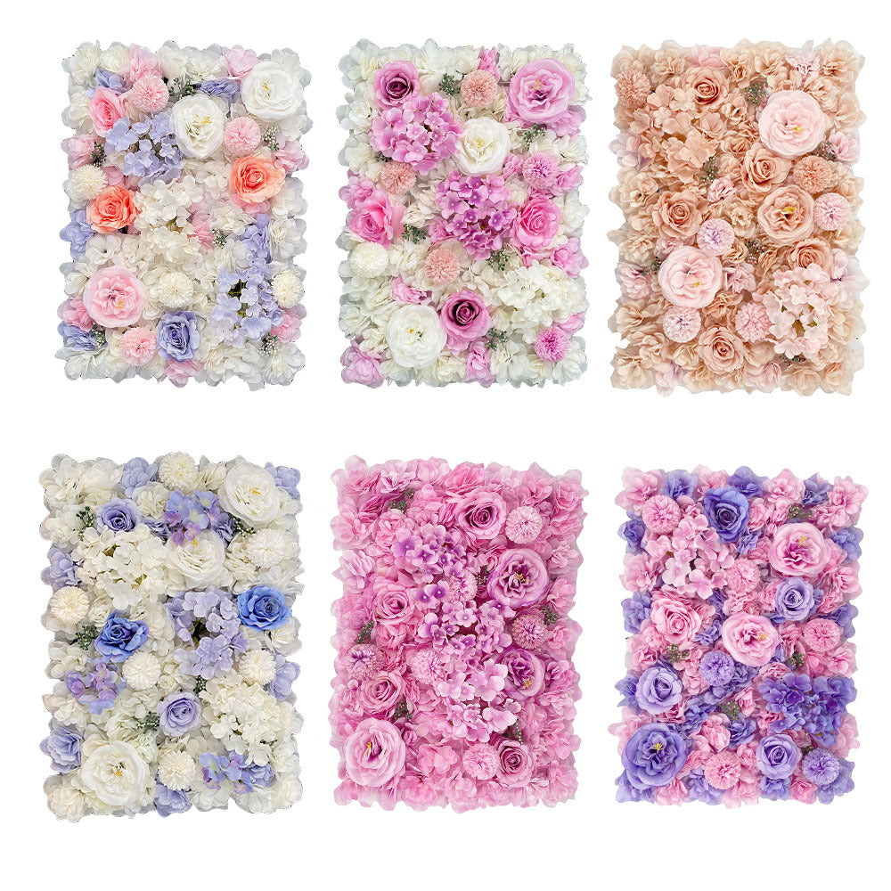Wedding simulation flower wall background wall decoration, simulation flower row window decoration, peony hydrangea rose wall