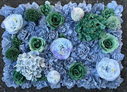 Gray artificial hydrangea and rose flower wall for wedding party and holiday backdrop decorations