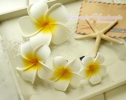 100pcs PE Foam Egg Flower Artificial Simulation Frangipani Flower Egg Flower Wedding Christmas Party DIY Decor Fake Florals