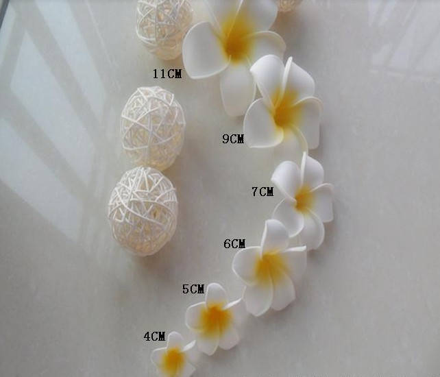 Free shipping (50pcs/lot)  PE Foam Artificial Flower Head Frangipani Flower Egg Flower Wedding Christmas DIY Flowers