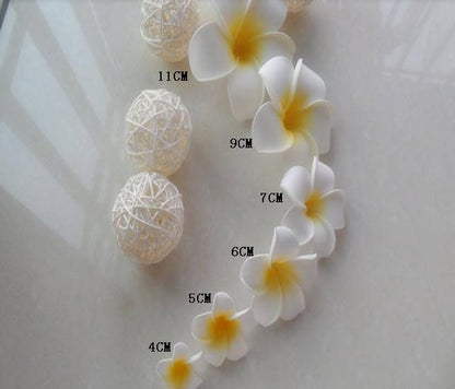 Free shipping (50pcs/lot)  PE Foam Artificial Flower Head Frangipani Flower Egg Flower Wedding Christmas DIY Flowers