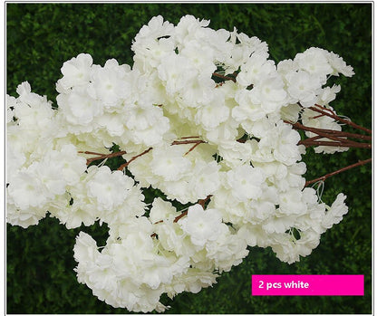 5 Stems Length 100cm/39.97&quot; Artificial Simulation Silk Cherry Blossom Wedding Decoration Flowers Sakura Spring