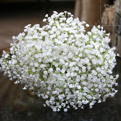 Wholesale 50 stems Babys Breath Bouquet Flowers Wedding Arrangement Decor Table Center Floral Babys Breath Fake Flower 6 colors Avaliable