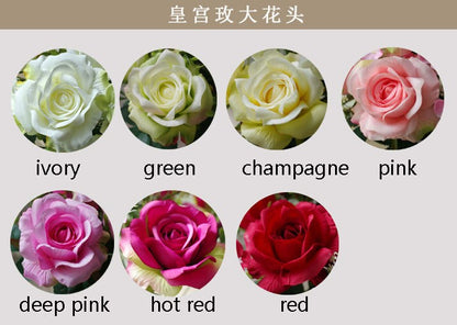 30 Heads Artificial Simulation Rose Flower Diam.9cm Silk Rose Head Wedding Party Decoration DIY Background Layout Flower Heads