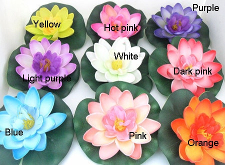 Free Shipping(12pcs/lot) Artificial PE Foam Lotus flowers Water Lily Floating Pool Plants Wedding Home Garden Decoration