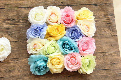 30 Heads Wedding Flowers Diameter 12cm/4.7&quot; Simulation Rose DIY Wedding Flower Wall Backdrops Holiday Decoration Hat Shoes Accessories