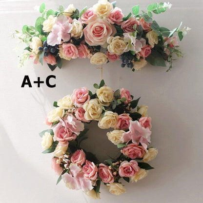 Artifical Flower Christmas Wreaths,Year Round Wreath,Front Door Wreath,Rustic Christmas Wreath,Wreaths,Door Hangers,Holiday Wreaths