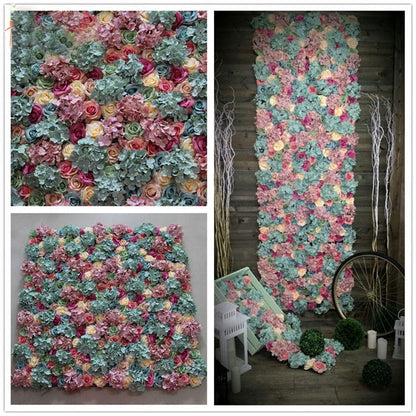 Wedding Flower Wall For Romantic Photography Backdrop Bridal Shower Special Event Arrangement Decor Floral Panels 40*60cm