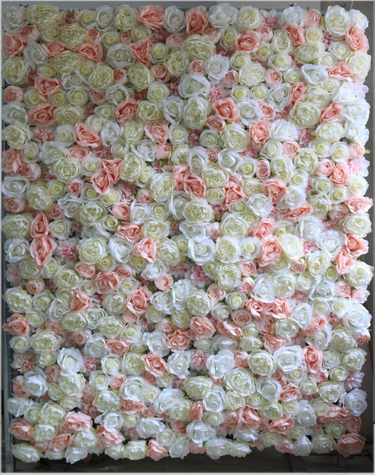 Flower Wall Backdrop Panel For Party Birthday Decoration Artificial Rose and Penoy Floral Wall For Wedding Photography Backdrop 40*60CM