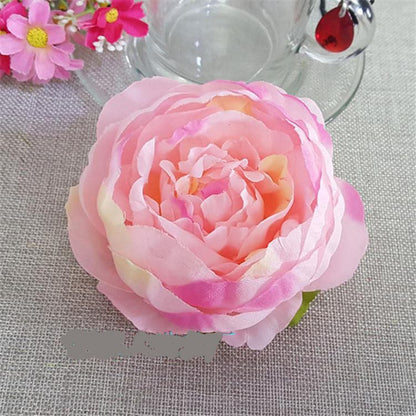 30Heads Wedding Peony Artifical Simulation Silk Rose Camellia Diam.10cm DIY Wedding Event Backdrop Decoration Floral