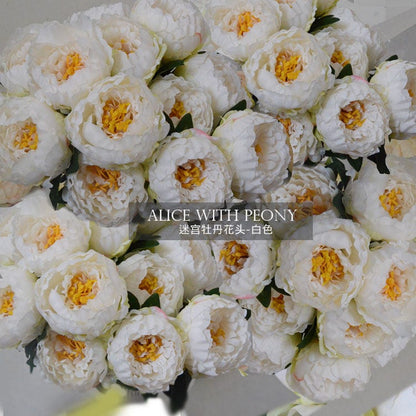 30Heads Diam.12cm Artifical Simulation Silk Peony Camellia Flower Heads DIY Background Layout  Wedding Event Decoration Floral