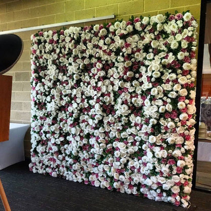 Floral Wall Panel for Wedding Arrangement Fake Flower Wall Backdrop Bridal Shower Event Salon Party Photography Panel 15.75X23.62inch