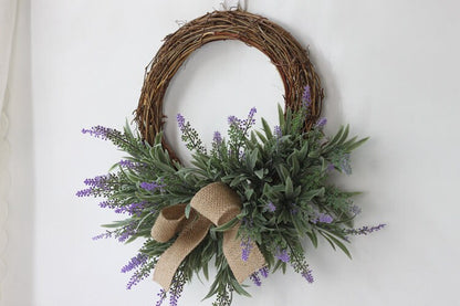 Artifical Lavender Home Wall Decoration Wreaths, Christmas Wreaths,Year Round Wreath,Front Door Wreath,Door Hangers Simulation Lavender