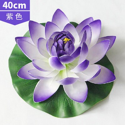 Big Size Diam.40cm/15.75&quot; Artificial PE Foam Lotus Flowers Simulation Water Lily Floating Pool Plants Wedding Garden Decoration