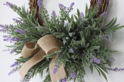 Artifical Lavender Home Wall Decoration Wreaths, Christmas Wreaths,Year Round Wreath,Front Door Wreath,Door Hangers Simulation Lavender