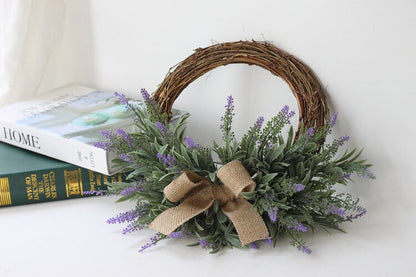 Artifical Lavender Home Wall Decoration Wreaths, Christmas Wreaths,Year Round Wreath,Front Door Wreath,Door Hangers Simulation Lavender