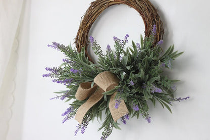 Artifical Lavender Home Wall Decoration Wreaths, Christmas Wreaths,Year Round Wreath,Front Door Wreath,Door Hangers Simulation Lavender