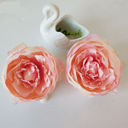 30 Heads Wedding Flowers Diam.10cm Artificial Simulation Silk Camellia Bud DIY Wedding  Bridal Shower Baby Shower Backdrop Floral Head