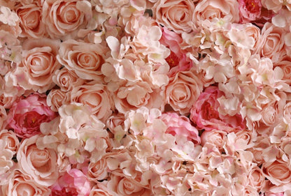 Champagne Pink Wedding Flower Wall Fake Flower Wall For Romantic Photography Backdrop Special Event Decor Floral Panels 40*60cm