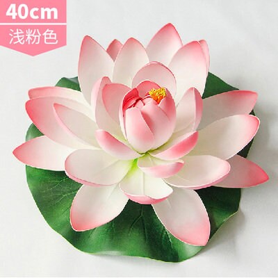 Big Size Diam.40cm/15.75&quot; Artificial PE Foam Lotus Flowers Simulation Water Lily Floating Pool Plants Wedding Garden Decoration