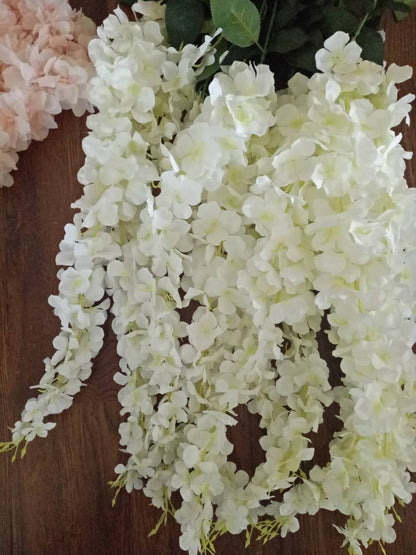 10 pcs Length 60/90/120cm Silk Wisteria Vine Garland Hanging Flowers For Outdoor Wedding Ceremony Arch Floral Decoration