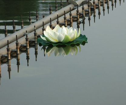 Große Seerose, Durchmesser 40 cm/60 cm, künstliche Lotusblumen aus PE-Schaum, Simulation von Seerosen, schwimmende Poolpflanzen, Hochzeit, Gartendekoration