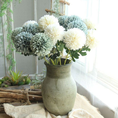 10 Stems Artifical Simulation Allium giganteum Rege Hydrangea Pompon Diameter 11cm Wedding Flowers For Table Centerpieces Ceremony Reception