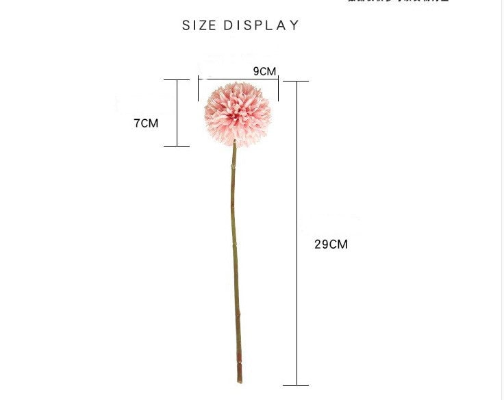 12 Stems Artifical Simulation Dandelion Allium giganteum Rege Hydrangea Pompon Wedding Flowers For Table Centerpieces Ceremony Reception