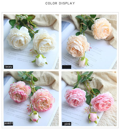 Blush Pink 10 Stems/Lenght 25.59&quot; Wedding Peony Artificial Simulation Silk Rose Peony For Party Center Table Wedding Decoration