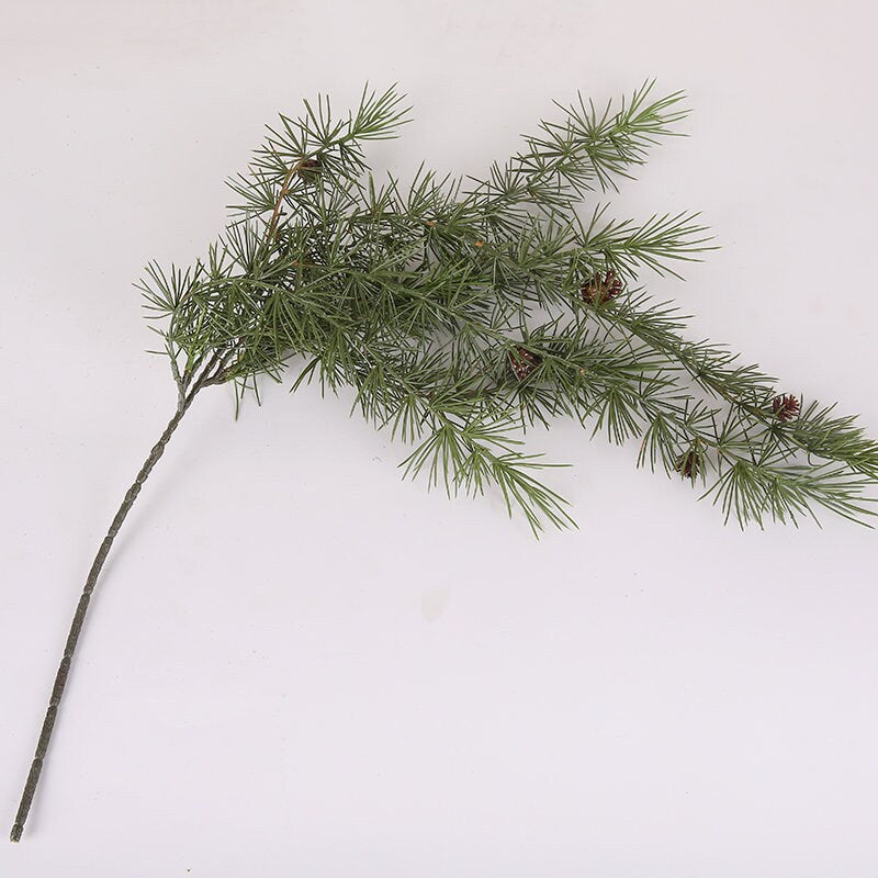 Artificial Simulation Pine Needle Emulation Pine Nut Branches Hanging Basket Fake Plants For Wedding Event Home Decoration Length 80cm/31.5&quot;