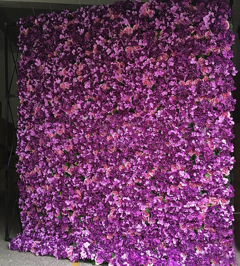 Violet Wedding Flower Wall Floral Wall For Romantic Photography Backdrop Special Event Decor Fake Flower Panels 40*60cm