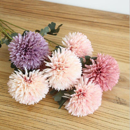 10 Stems Artifical Simulation Allium giganteum Rege Hydrangea Pompon Diameter 11cm Wedding Flowers For Table Centerpieces Ceremony Reception