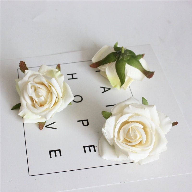 30 Heads Wedding Flower Diam.7cm Artificial Floral Rose DIY Wedding Decoration Flowers Holiday Hat Shoes Accessories Flower Head