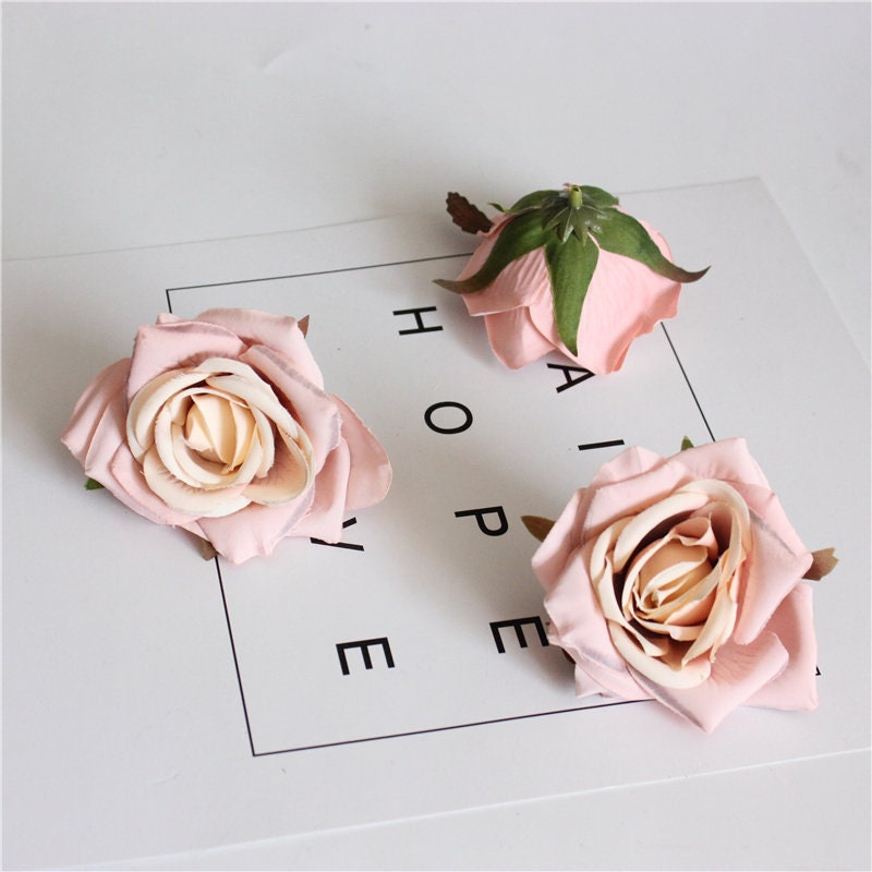 30 Heads Wedding Flower Diam.7cm Artificial Floral Rose DIY Wedding Decoration Flowers Holiday Hat Shoes Accessories Flower Head