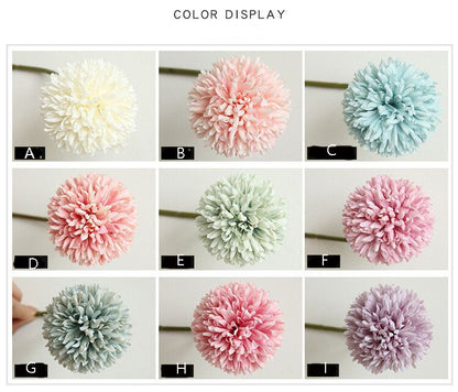 12 Stems Artifical Simulation Dandelion Allium giganteum Rege Hydrangea Pompon Wedding Flowers For Table Centerpieces Ceremony Reception